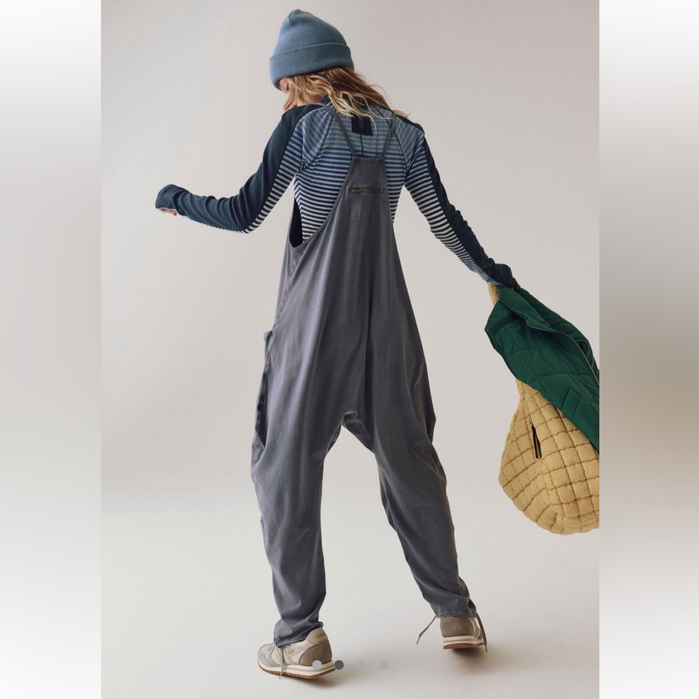 Free People blue Washed Cotton hotshot onesie - Picture 2 of 4